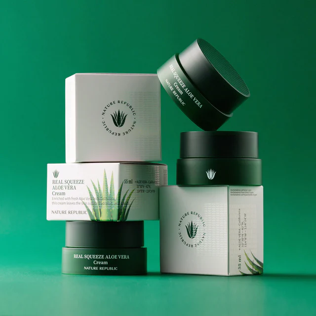 Крем для обличчя Nature Republic Real Squeeze Aloe Vera Cream, 55 мл
