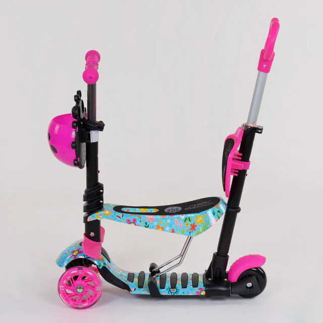 Самокат 5в1 Best Scooter (PU колеса з підсвічуванням) Абстракція Multicolor (84217) (2135896)