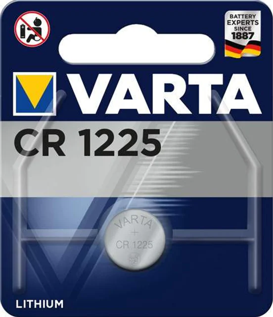 Батарейка VARTA CR1225 Lithium 3V 48mAh (дискова) – літієва батарейка для годинників, пультів, датчиків (2162425)